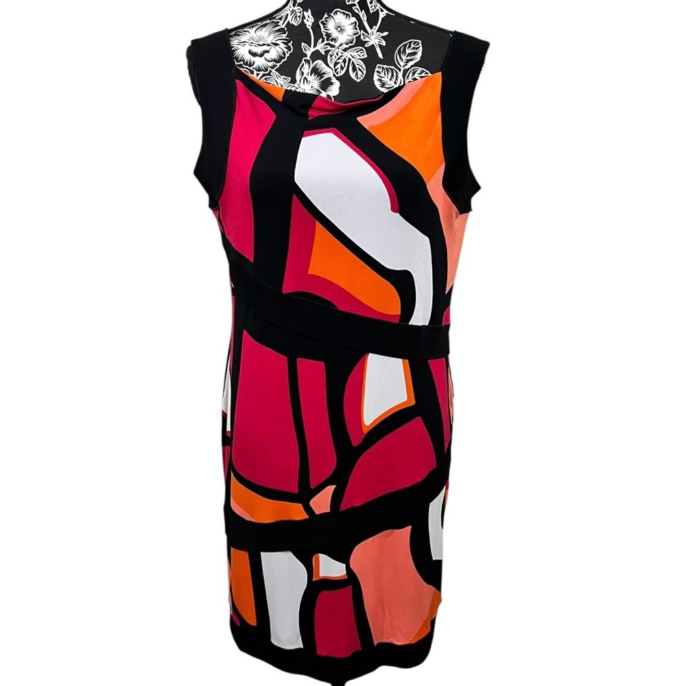Evo Vorro Colorful Abstract Midi Dress